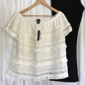 NWT Off-The-Shoulders White Top